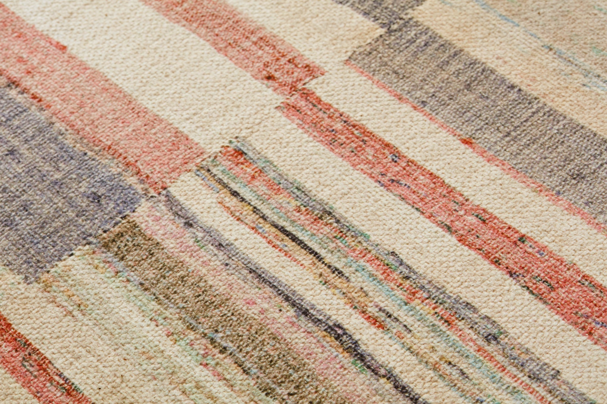 Beach Day Multi / Beige Rug Art shown from a different angle to reveal its pattern.
