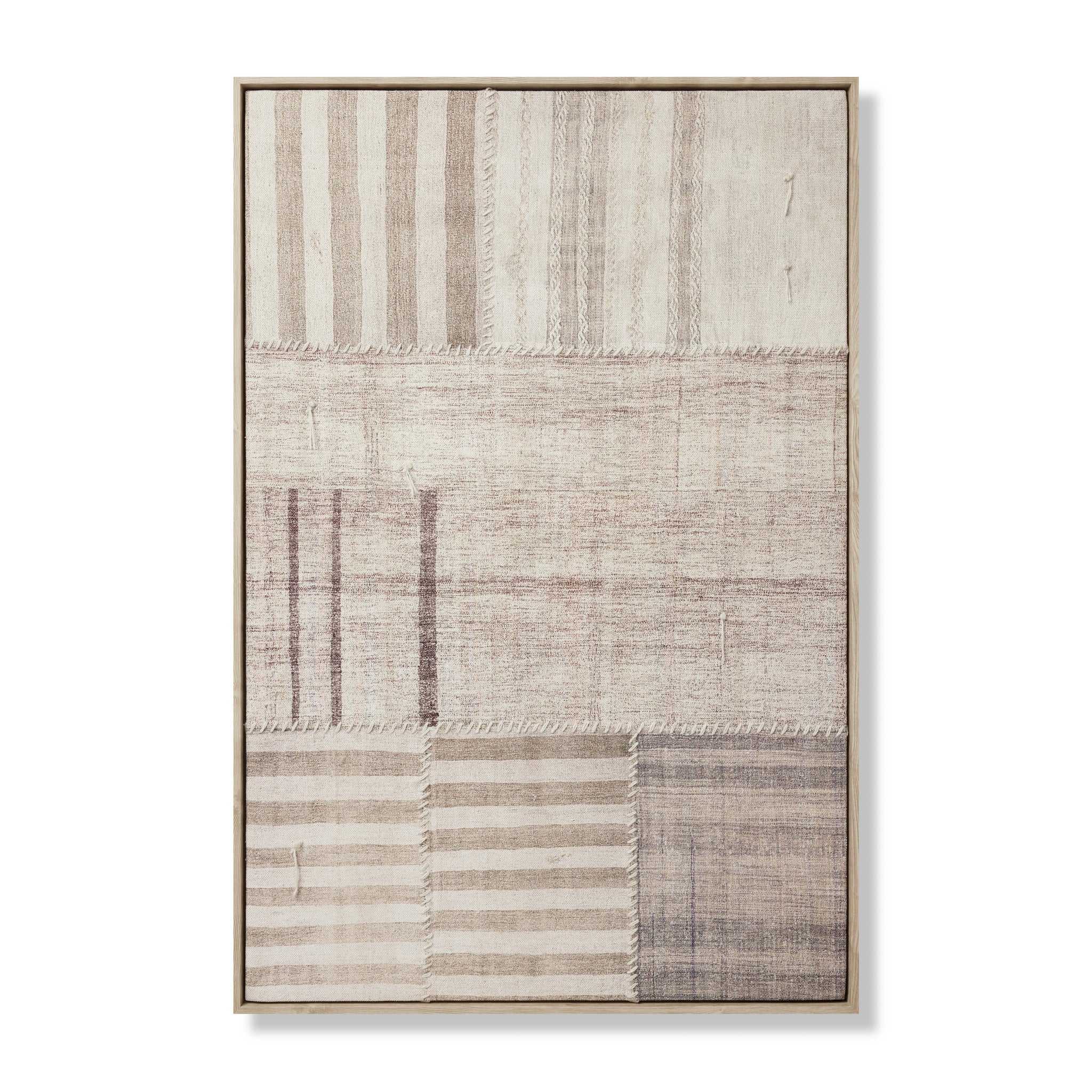 Pieced Work Beige / Brown Rug Art — a Loloi artwork at Laurie Yapp Home.