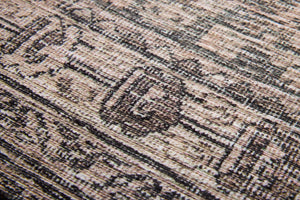 Bergamo Green / Multi Rug Art shown from a different angle to reveal its pattern.