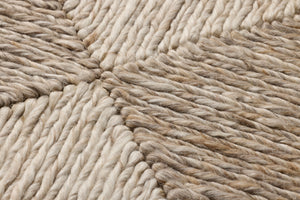Diamante Beige / Ivory Rug Art shown from a different angle to reveal its pattern.
