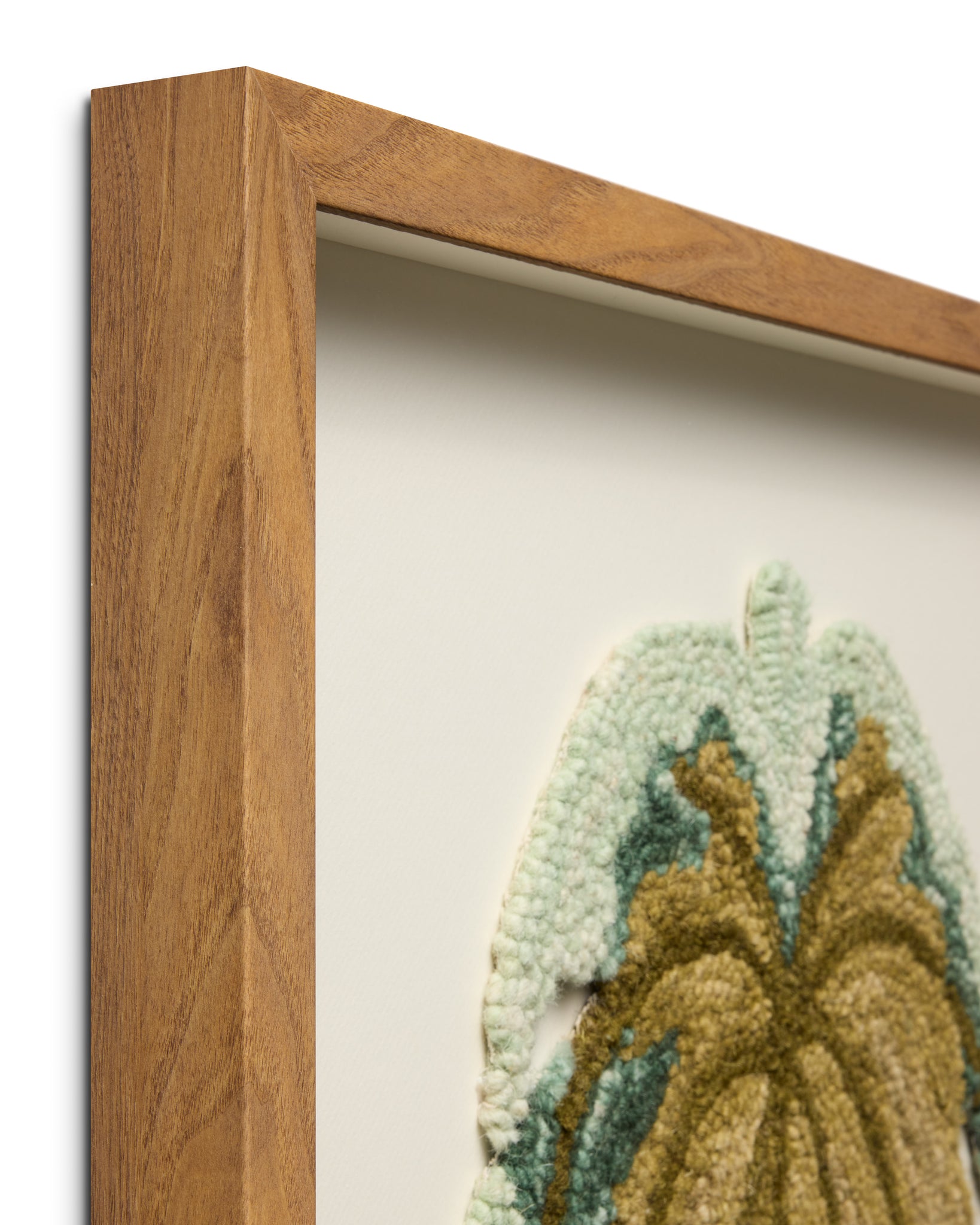 Palmera Green / Brown Rug Art shown from another angle.