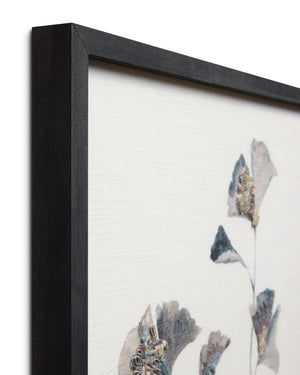 Ginkgo's Grace Dk. Grey Rug Art shown from another angle.