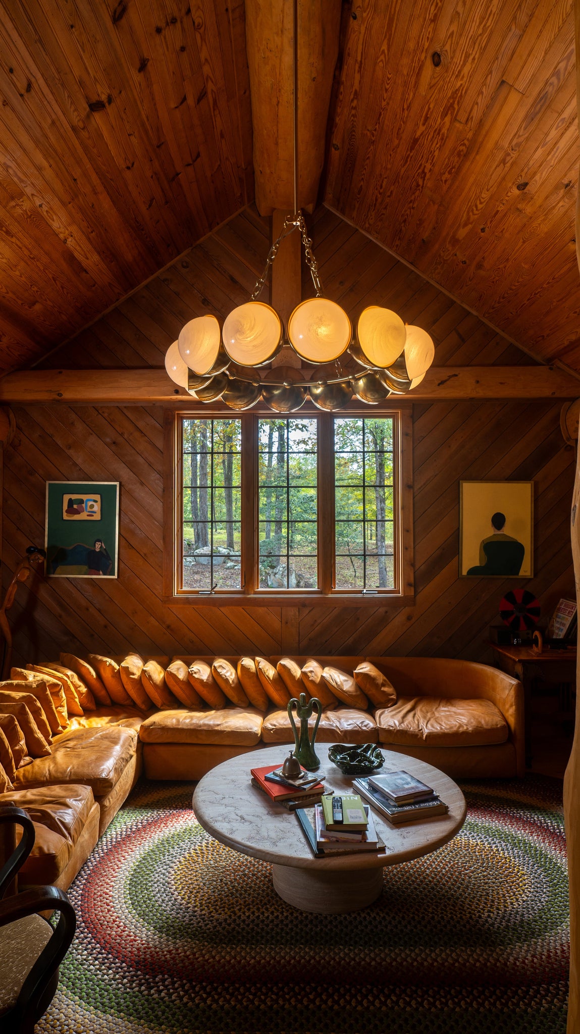 Althea Chandelier 43" styled in a formal living room for warm, layered light at Laurie Yapp Home.