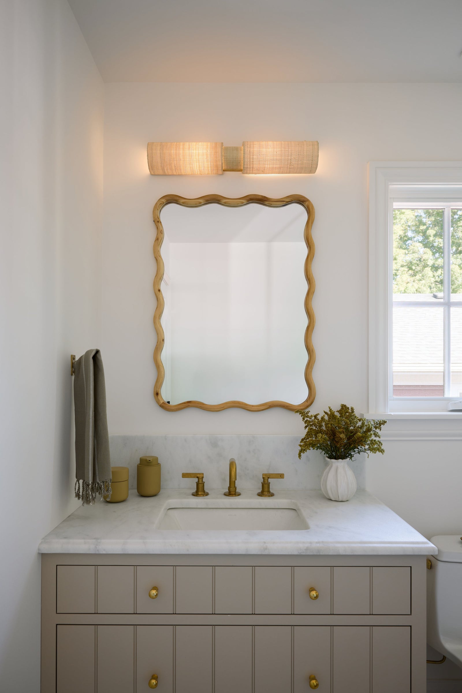 Ashton Wall Sconce — a Troy wall sconce for bathrooms, hallways, and living rooms at Laurie Yapp Home.