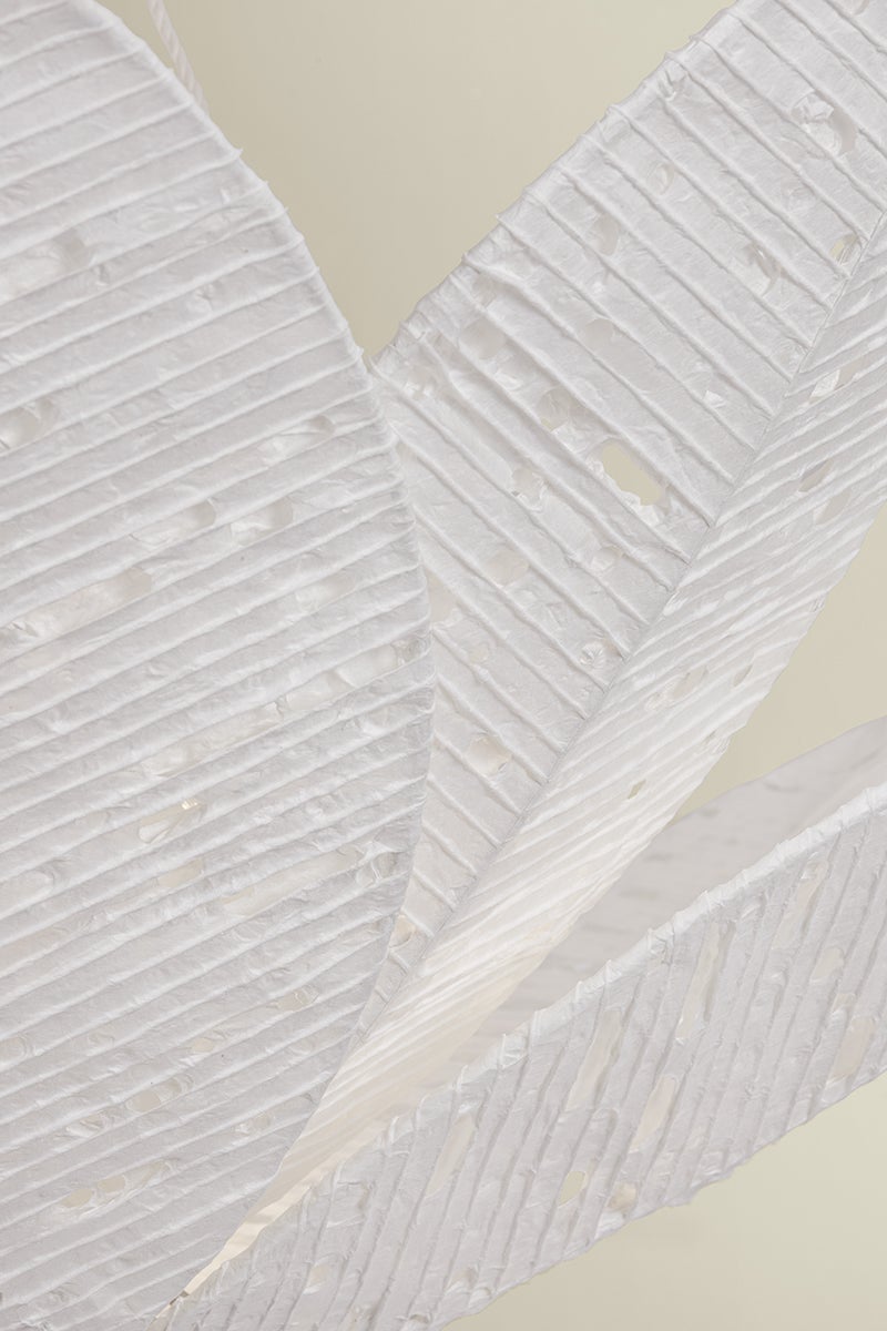 Close-up of the Azores Chandelier 40" showing the frame, arms, and shade detail.