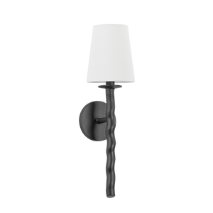 Alvaro Wall Sconce shown from a second angle to highlight the arm curve and shade silhouette.