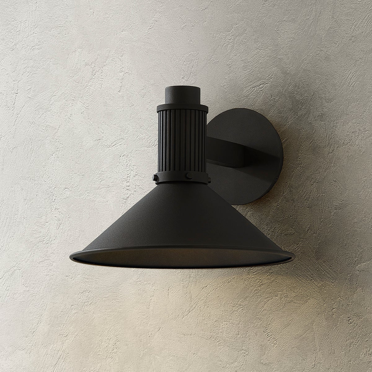 Elani Exterior Wall Sconce 11.25" — a Troy wall sconce for bathrooms, hallways, and living rooms at Laurie Yapp Home.