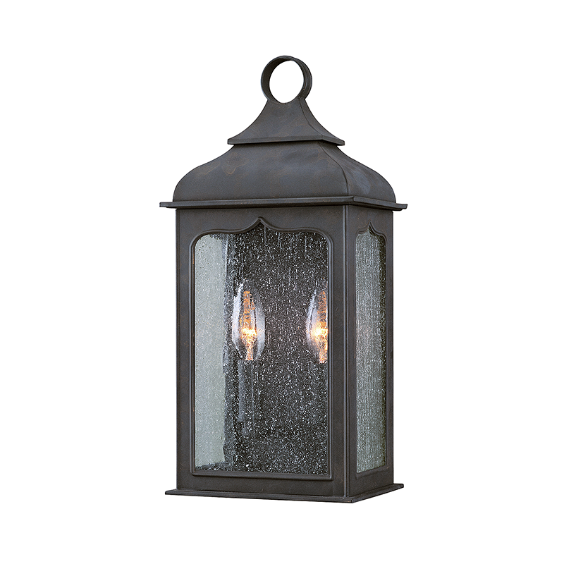 Henry Street Exterior Wall Sconce 7.25" x 15" — a Troy wall sconce for bathrooms, hallways, and living rooms at Laurie Yapp Home.