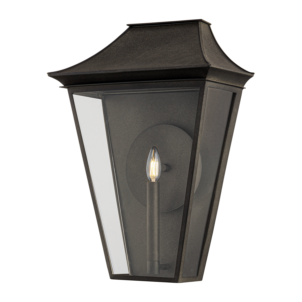Tehama Exterior Wall Sconce 15" — a Troy wall sconce for bathrooms, hallways, and living rooms at Laurie Yapp Home.