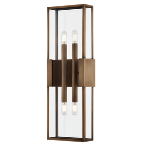 Santa Clara Exterior Wall Sconce 8.25" — a Troy wall sconce for bathrooms, hallways, and living rooms at Laurie Yapp Home.