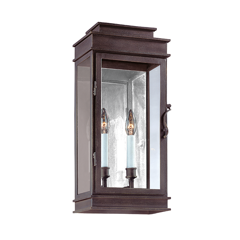 Vintage Exterior Wall Sconce 9" — a Troy wall sconce for bathrooms, hallways, and living rooms at Laurie Yapp Home.
