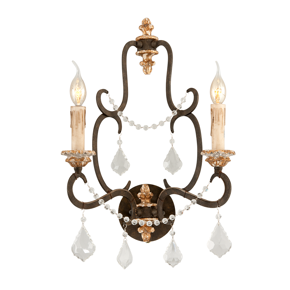 Bordeaux Wall Sconce — a Troy wall sconce for bathrooms, hallways, and living rooms at Laurie Yapp Home.