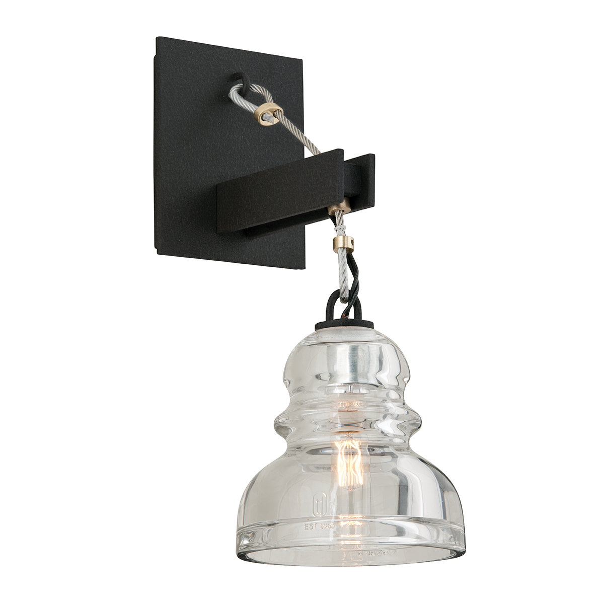 Menlo Park Wall Sconce — a Troy wall sconce for bathrooms, hallways, and living rooms at Laurie Yapp Home.