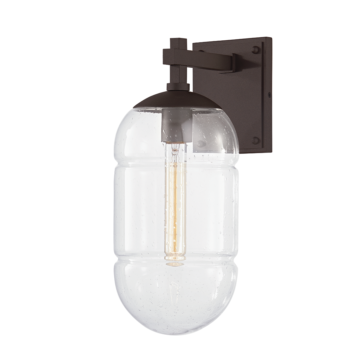 Poston Exterior Wall Sconce 6.5" — a Troy wall sconce for bathrooms, hallways, and living rooms at Laurie Yapp Home.