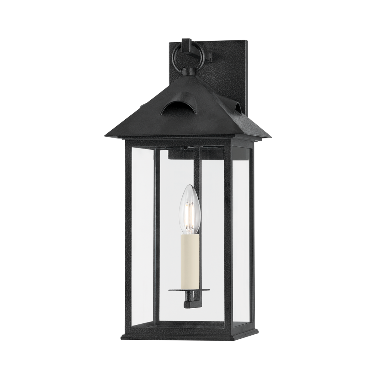 Corning Exterior Wall Sconce 8" — a Troy wall sconce for bathrooms, hallways, and living rooms at Laurie Yapp Home.