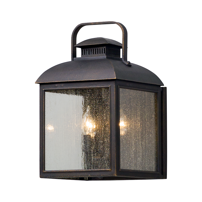 Chamberlain Exterior Wall Sconce — a Troy wall sconce for bathrooms, hallways, and living rooms at Laurie Yapp Home.
