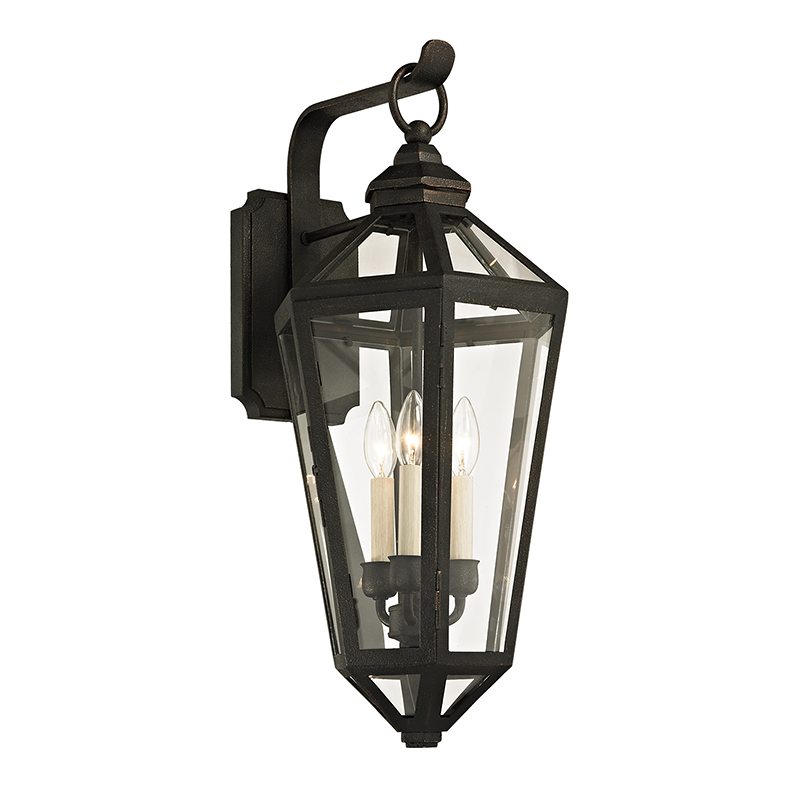 Calabasas Exterior Wall Sconce 11.5" — a Troy wall sconce for bathrooms, hallways, and living rooms at Laurie Yapp Home.