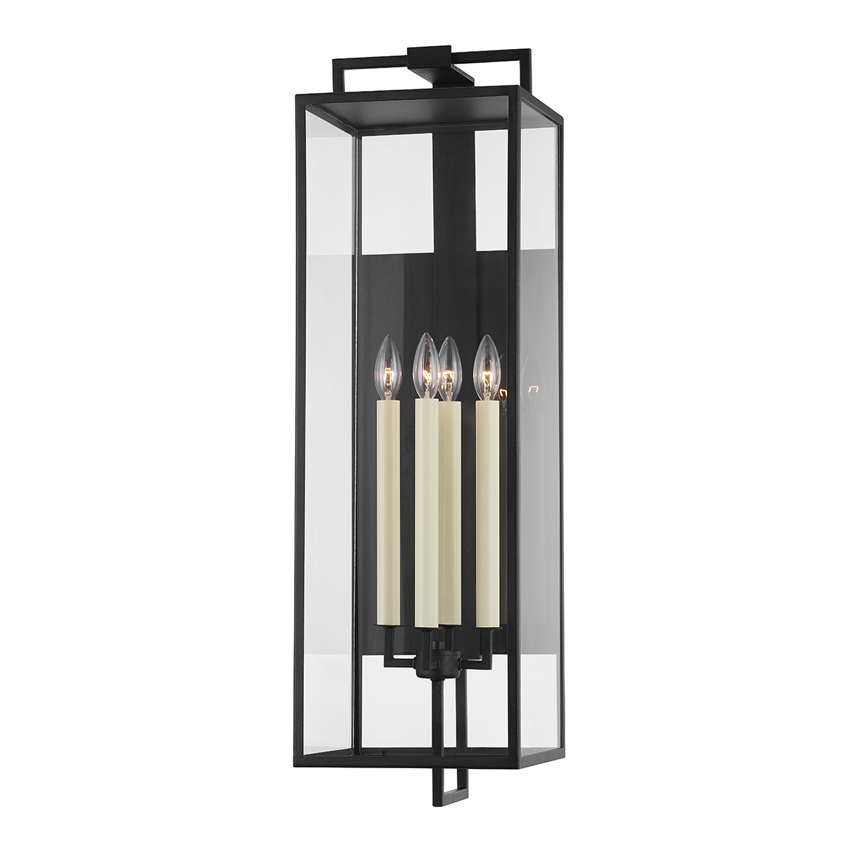 Beckham Exterior Wall Sconce 10" x 34" — a Troy wall sconce for bathrooms, hallways, and living rooms at Laurie Yapp Home.