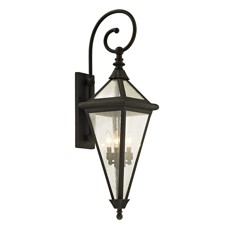 Geneva Exterior Wall Sconce 10" — a Troy wall sconce for bathrooms, hallways, and living rooms at Laurie Yapp Home.