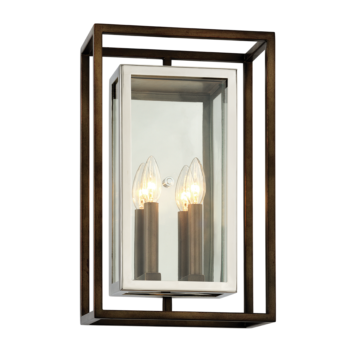 Morgan Exterior Wall Sconce 10.75" — a Troy wall sconce for bathrooms, hallways, and living rooms at Laurie Yapp Home.