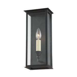 Chauncey Exterior Wall Sconce 6" x 13.25" — a Troy wall sconce for bathrooms, hallways, and living rooms at Laurie Yapp Home.