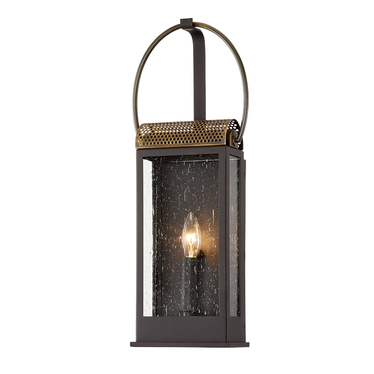 Holmes Exterior Wall Sconce 7.75" — a Troy wall sconce for bathrooms, hallways, and living rooms at Laurie Yapp Home.