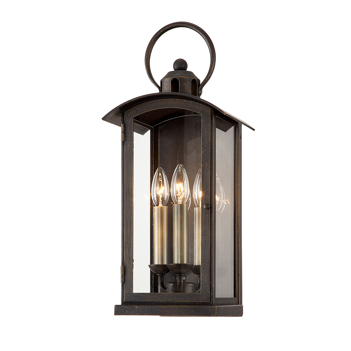 Chaplin Exterior Wall Sconce 8.5" — a Troy wall sconce for bathrooms, hallways, and living rooms at Laurie Yapp Home.