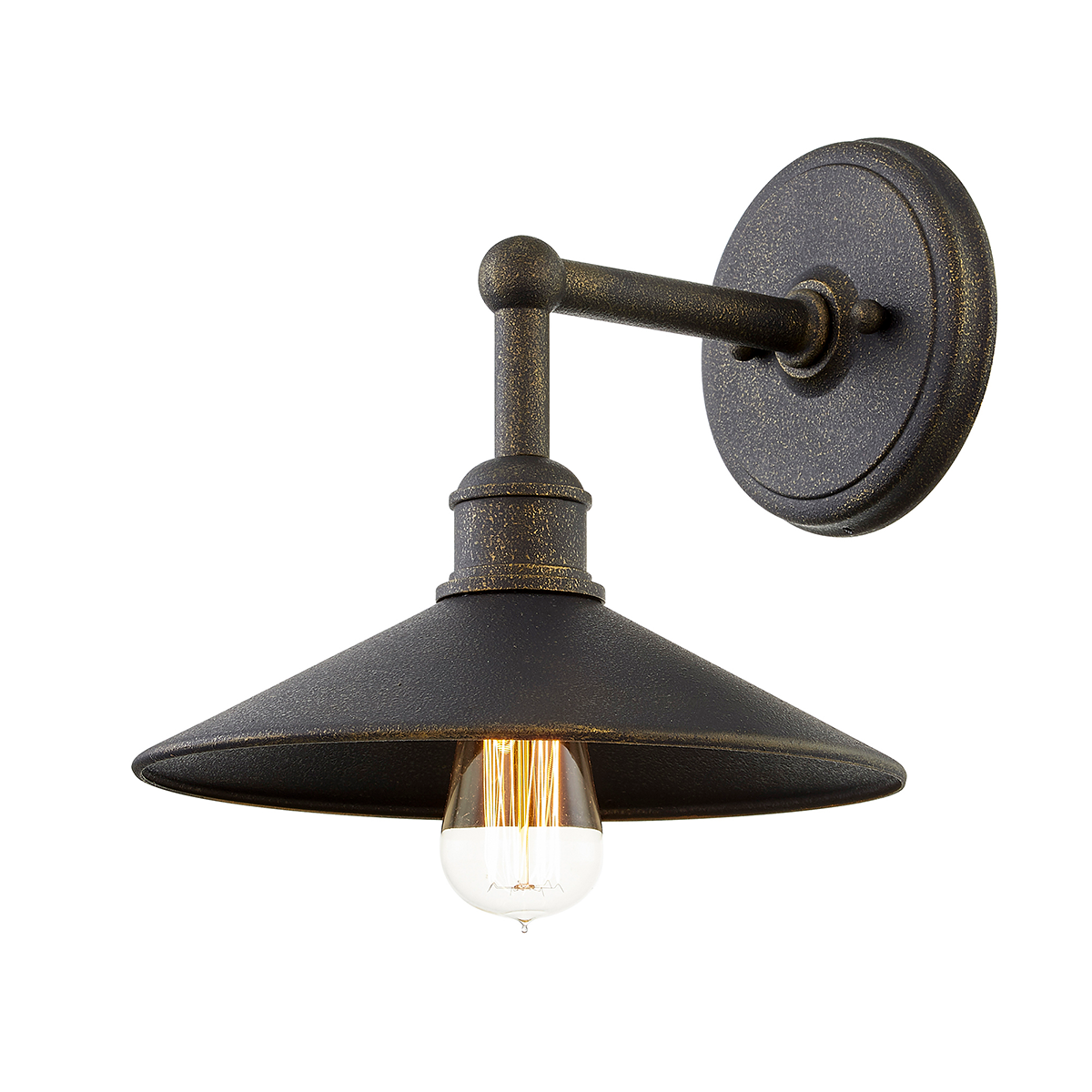Shelton Exterior Wall Sconce 11" — a Troy wall sconce for bathrooms, hallways, and living rooms at Laurie Yapp Home.