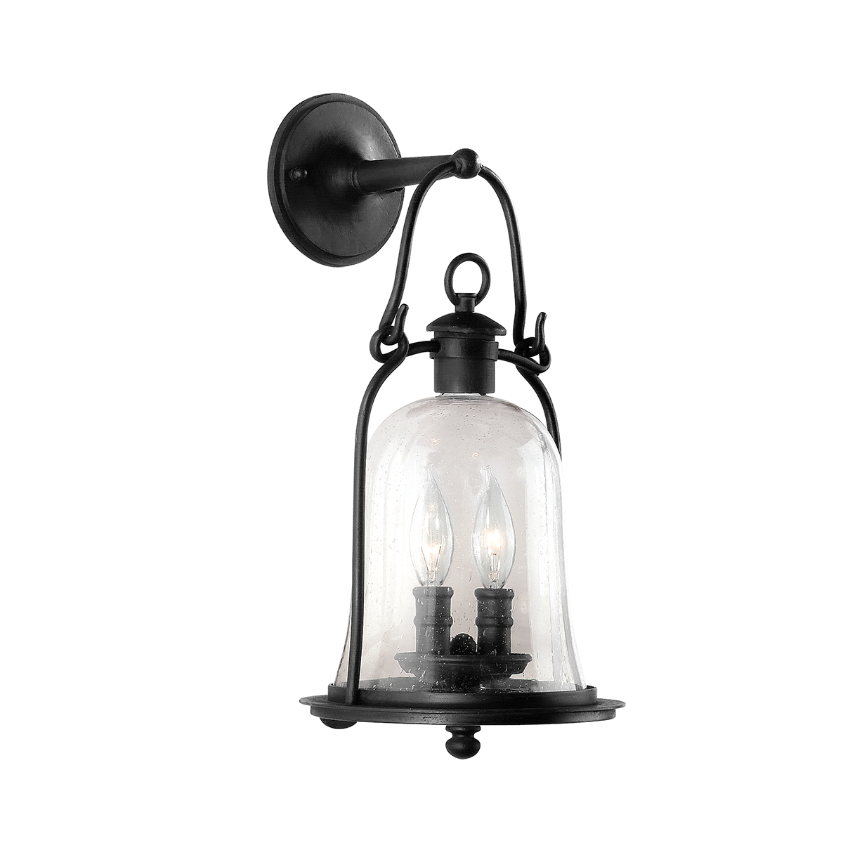 Owings Mill Exterior Wall Sconce 8.75" — a Troy wall sconce for bathrooms, hallways, and living rooms at Laurie Yapp Home.