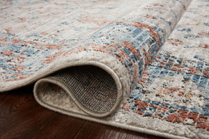 Close-up detail of the Bianca Dove / Multi showing its pile and weave.