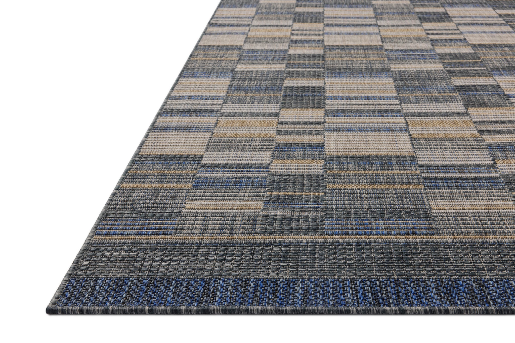 Birch Denim / Gold shown from a different angle to reveal its pattern.