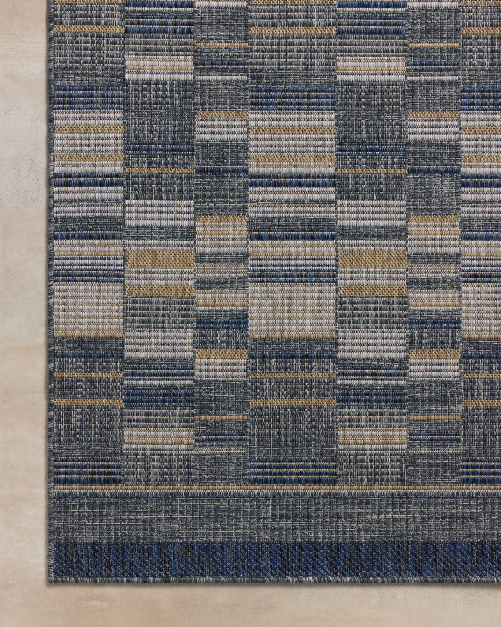 Birch Denim / Gold shown from a different angle to reveal its pattern.