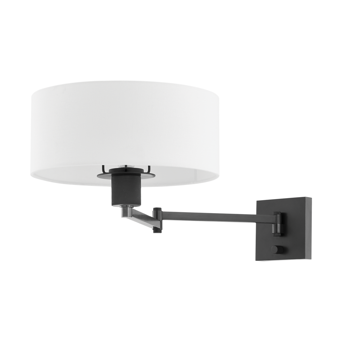 Sammy Wall Sconce in bronze shown from a second angle to highlight the arm curve and shade silhouette.