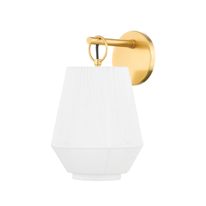 Debi Wall Sconce in aged brass — a Hudson Valley wall sconce for bathrooms, hallways, and living rooms at Laurie Yapp Home.