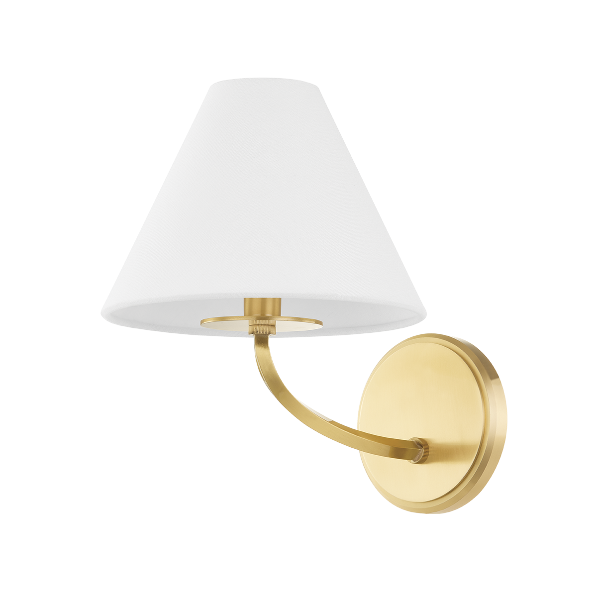 Stacey Wall Sconce in aged brass — a Hudson Valley wall sconce for bathrooms, hallways, and living rooms at Laurie Yapp Home.
