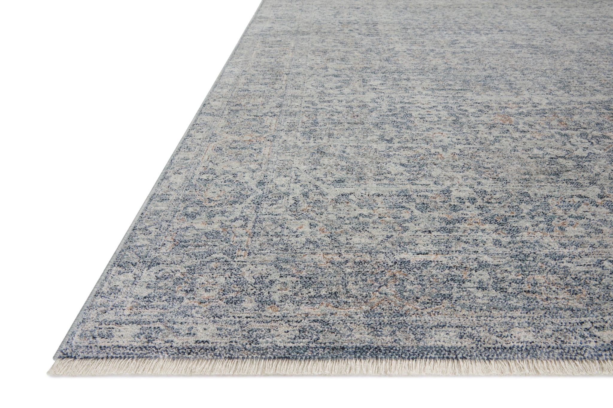 Blake Denim / Taupe shown from a different angle to reveal its pattern.