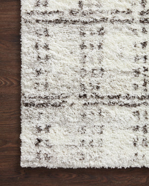 Bliss Shag Cream / Grey styled in a living room at Laurie Yapp Home.