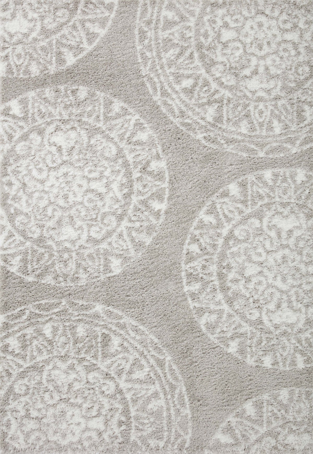 Bliss Shag Grey / White (Pattern 6) — a Loloi rug at Laurie Yapp Home.