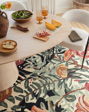Belladonna Ivory / Lagoon shown from a different angle to reveal its pattern.