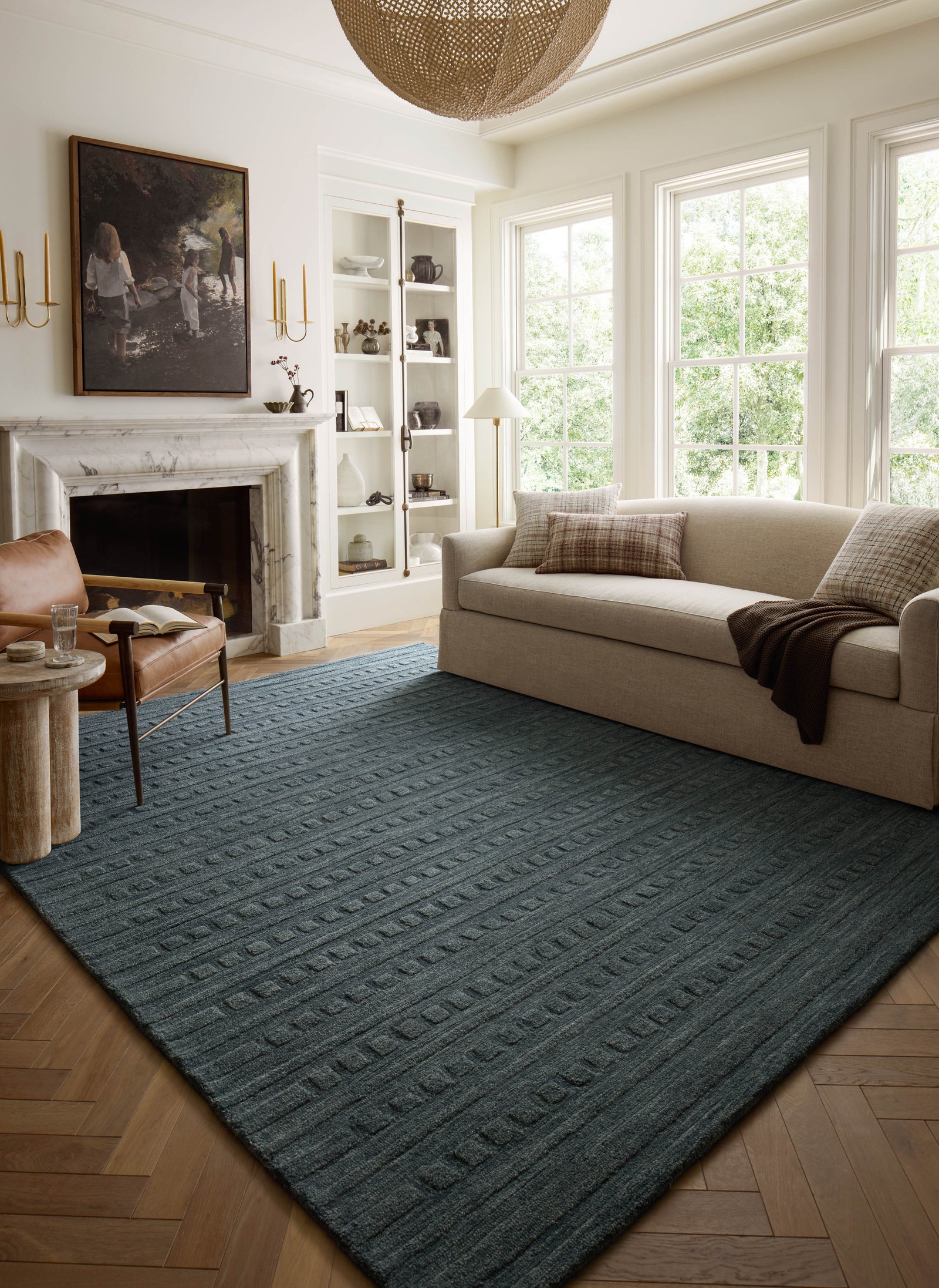 Bradley Teal / Teal — a Loloi rug at Laurie Yapp Home.