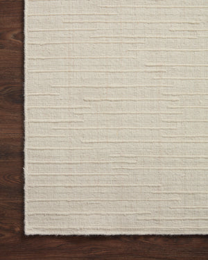 Side view of the Brooks Ivory rug.