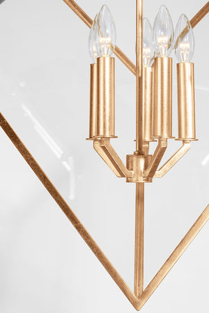Brookfield Lantern 23.75" shown from the front to reveal the frame and glass panel detail.