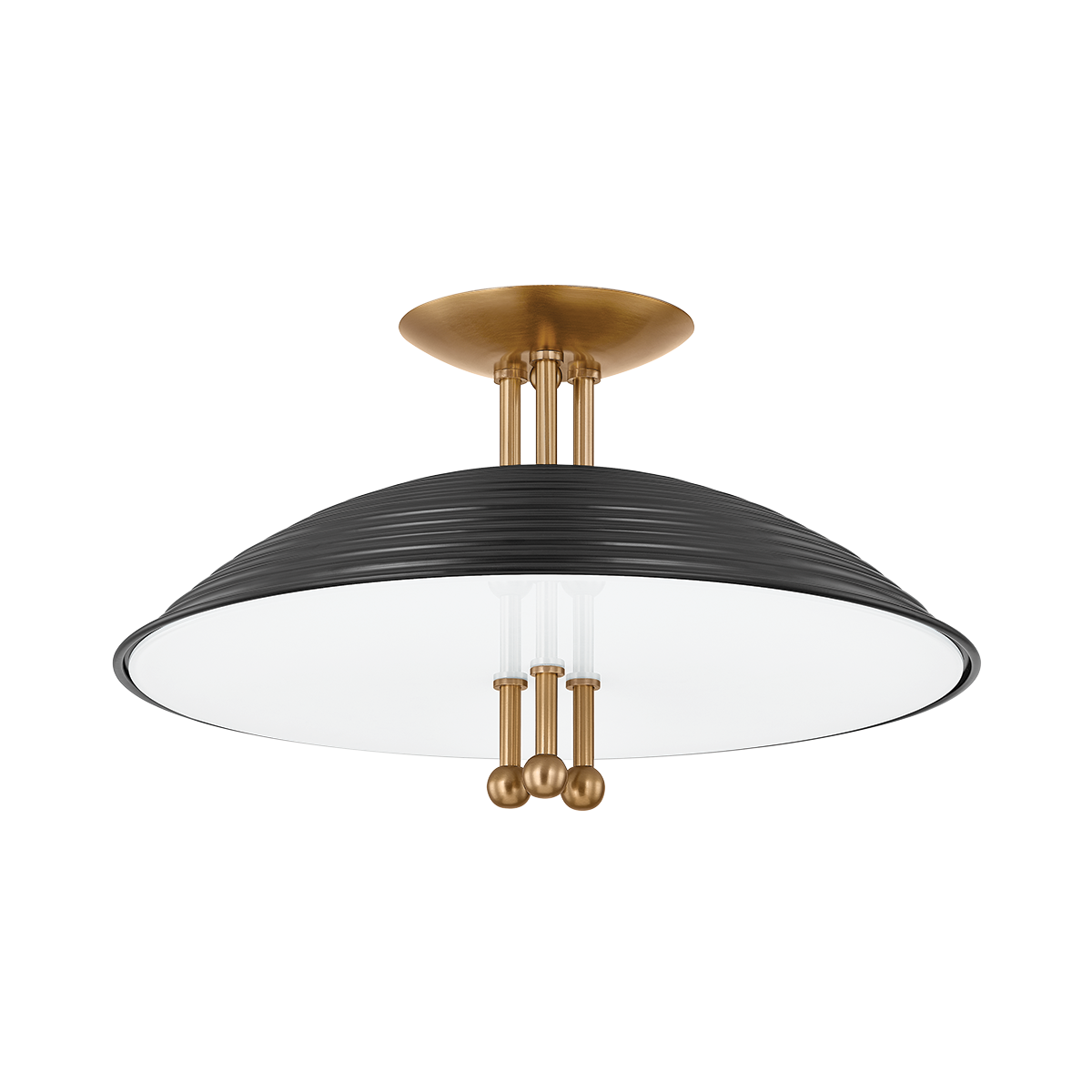Larkin Semi Flush — a Troy semi flush for hallways, bedrooms, and entryways at Laurie Yapp Home.