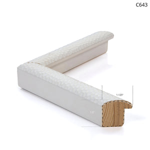 Textured white frame with a honeycomb pattern, showcasing a modern design suitable for artwork.