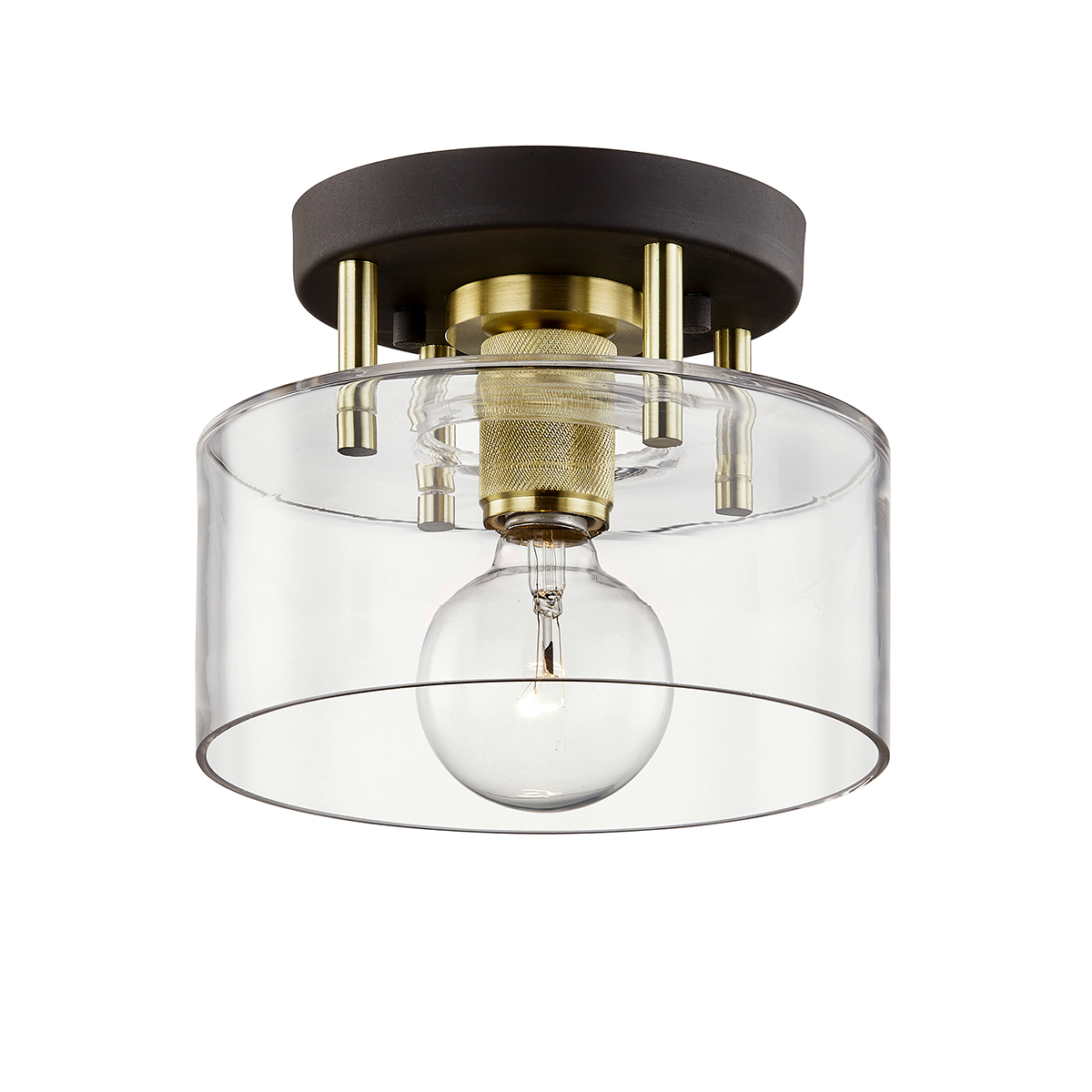 Bergamot Station Semi Flush 8.5" x 6.75" — a Troy semi flush for hallways, bedrooms, and entryways at Laurie Yapp Home.