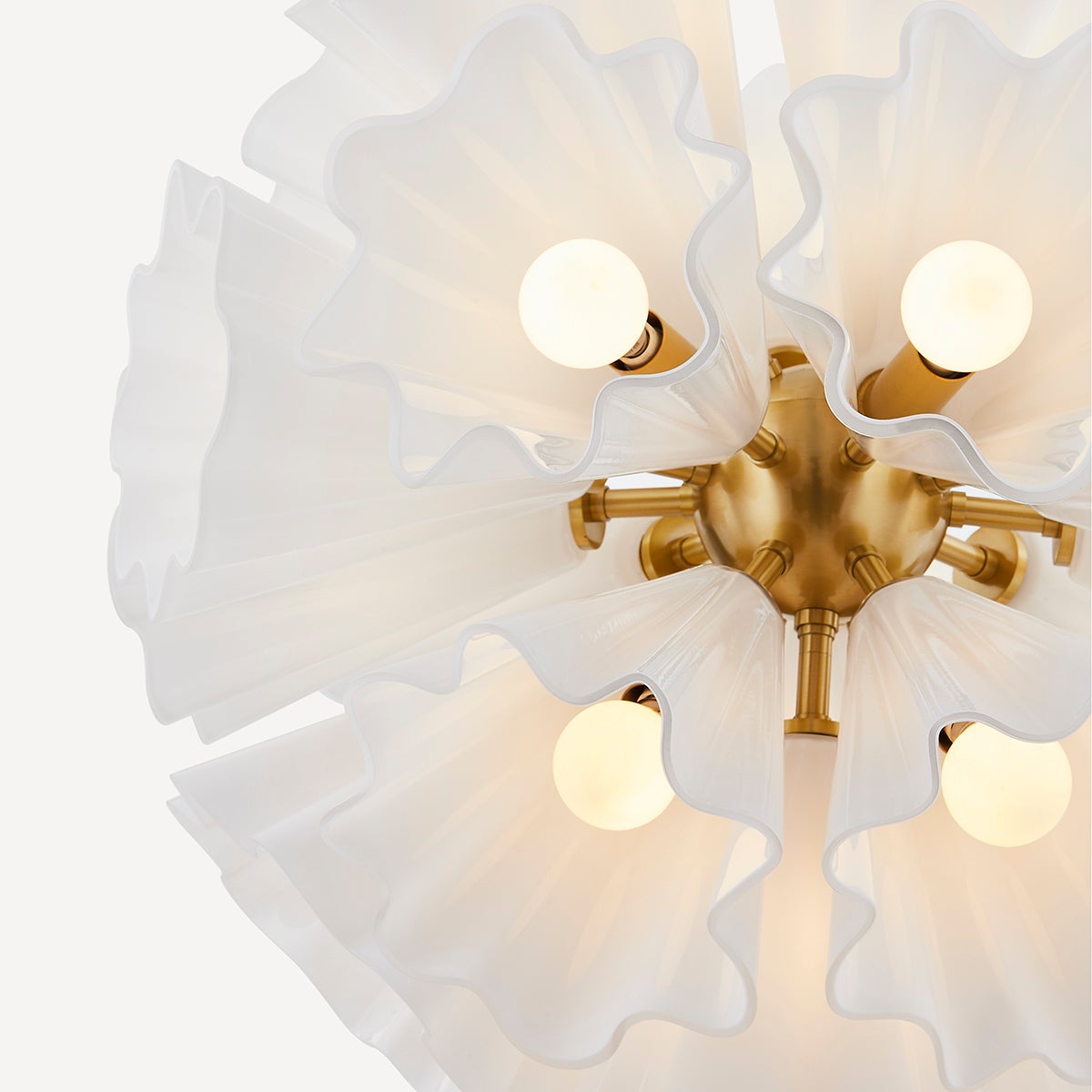 Capri Chandelier 24" in aged brass — a Hudson Valley chandelier for dining rooms, entries, and living rooms at Laurie Yapp Home.