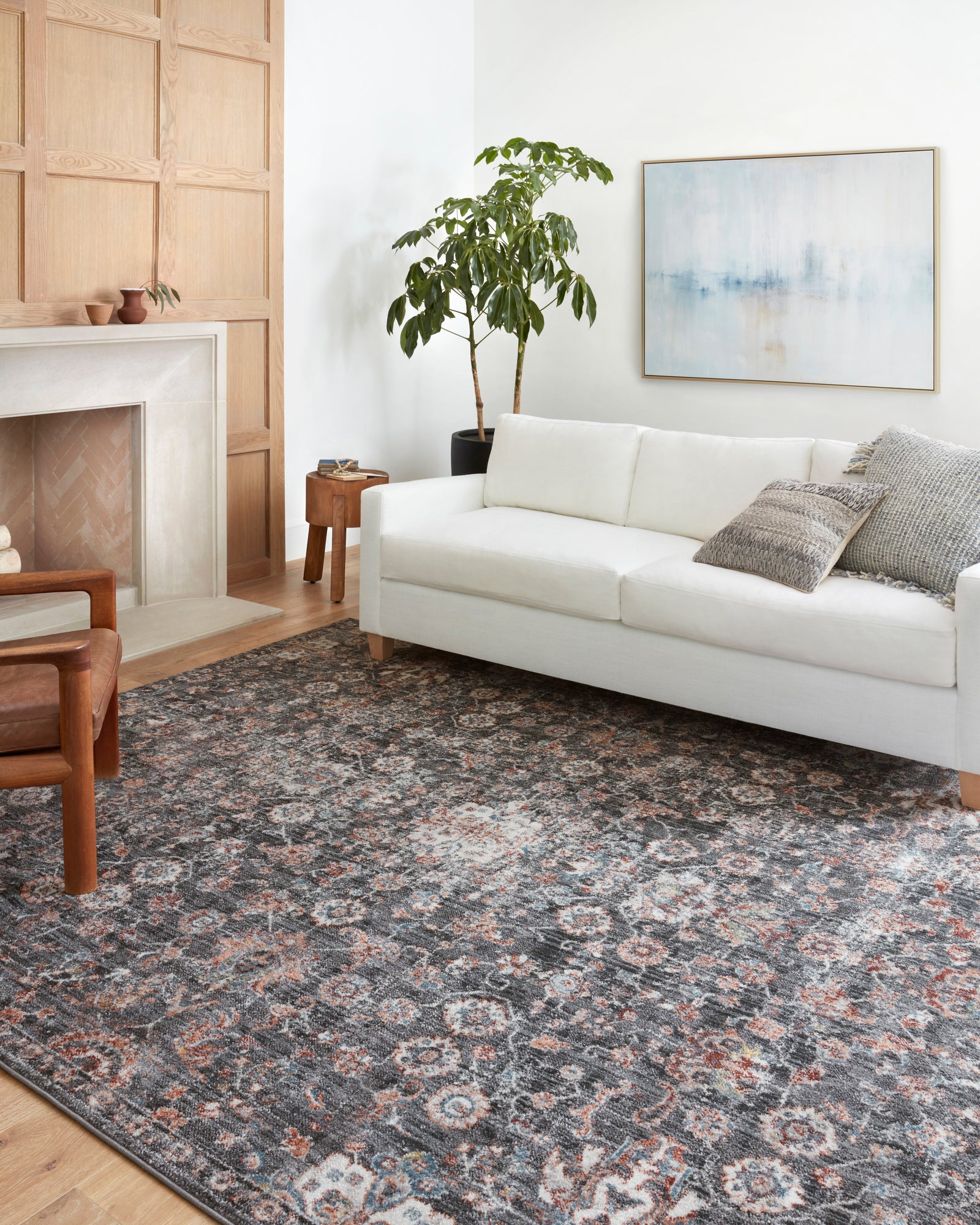 Cassandra Charcoal / Rust — a Loloi rug at Laurie Yapp Home.