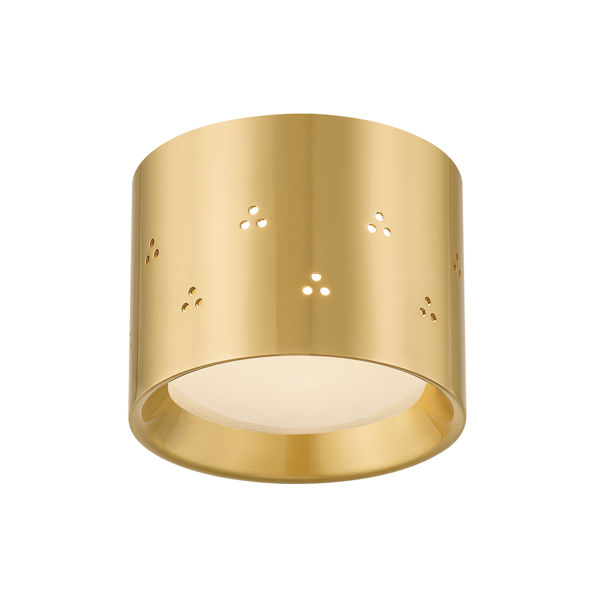 Edisto Flush Mount in aged brass — a Hudson Valley flush mount for hallways, bedrooms, and entryways at Laurie Yapp Home.