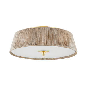 George Semi Flush in aged brass — a Hudson Valley semi flush for hallways, bedrooms, and entryways at Laurie Yapp Home.