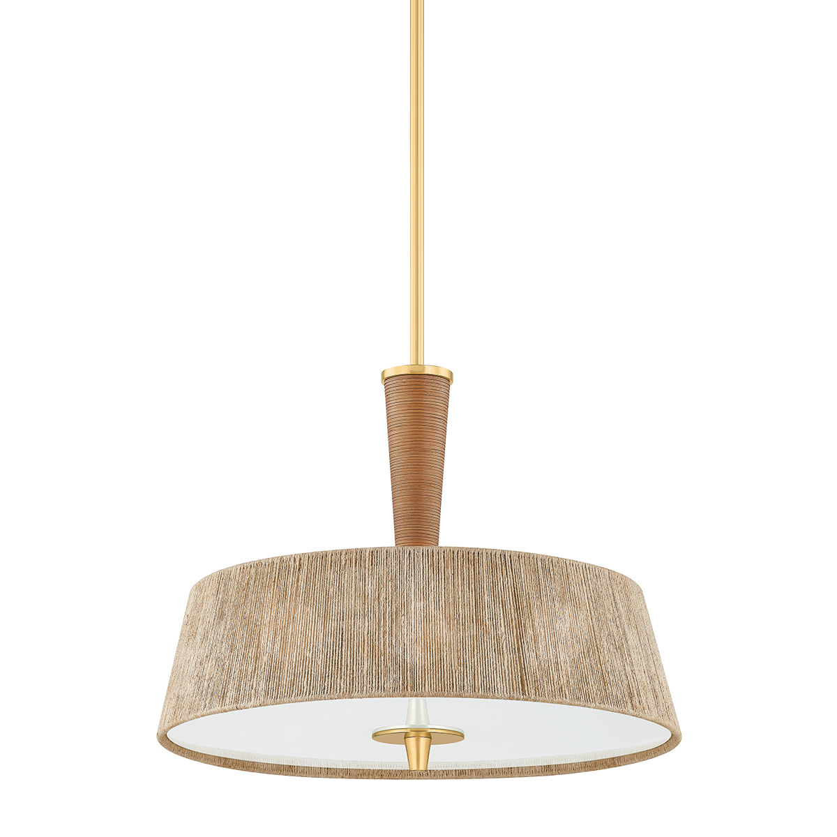 George Pendant 22" in aged brass — a Hudson Valley pendant for kitchens, entries, and dining rooms at Laurie Yapp Home.